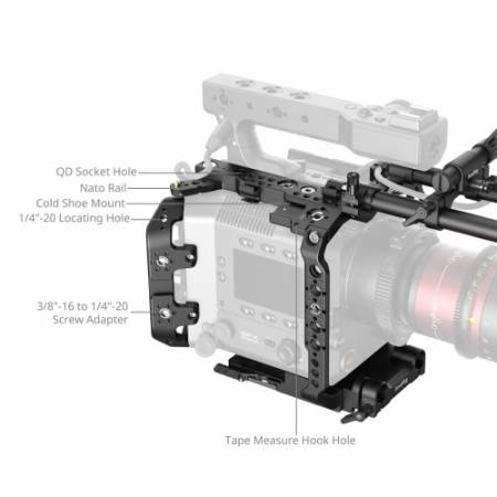 SmallRig 5341 - zestaw (modułowa klatka, pręty, uchwyty, płytki, mocowania) do FUJIFILM GFX ETERNA 55 - szczegóły